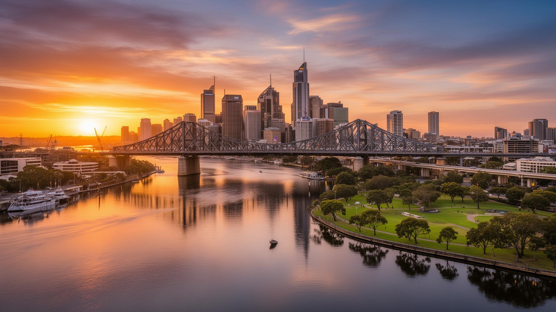 Brisbane skyline — construction site camera hire