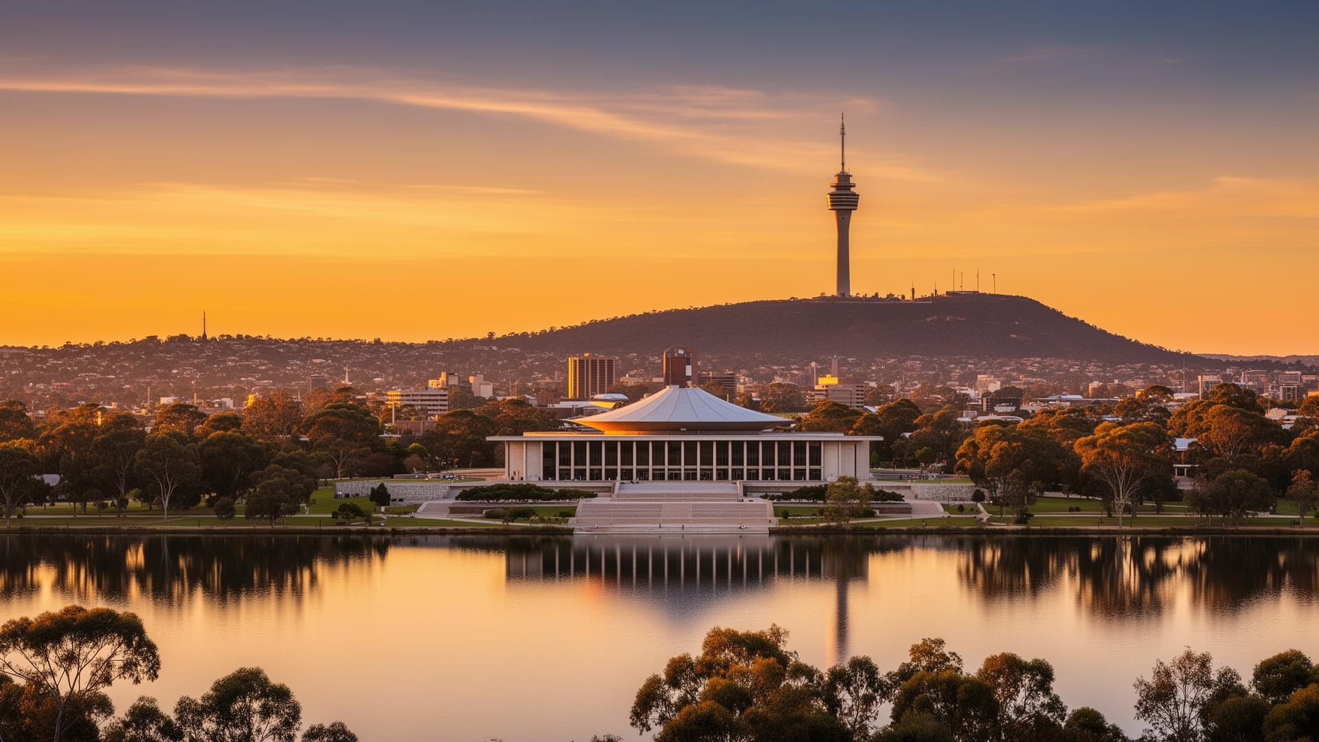 Canberra skyline — construction site camera hire