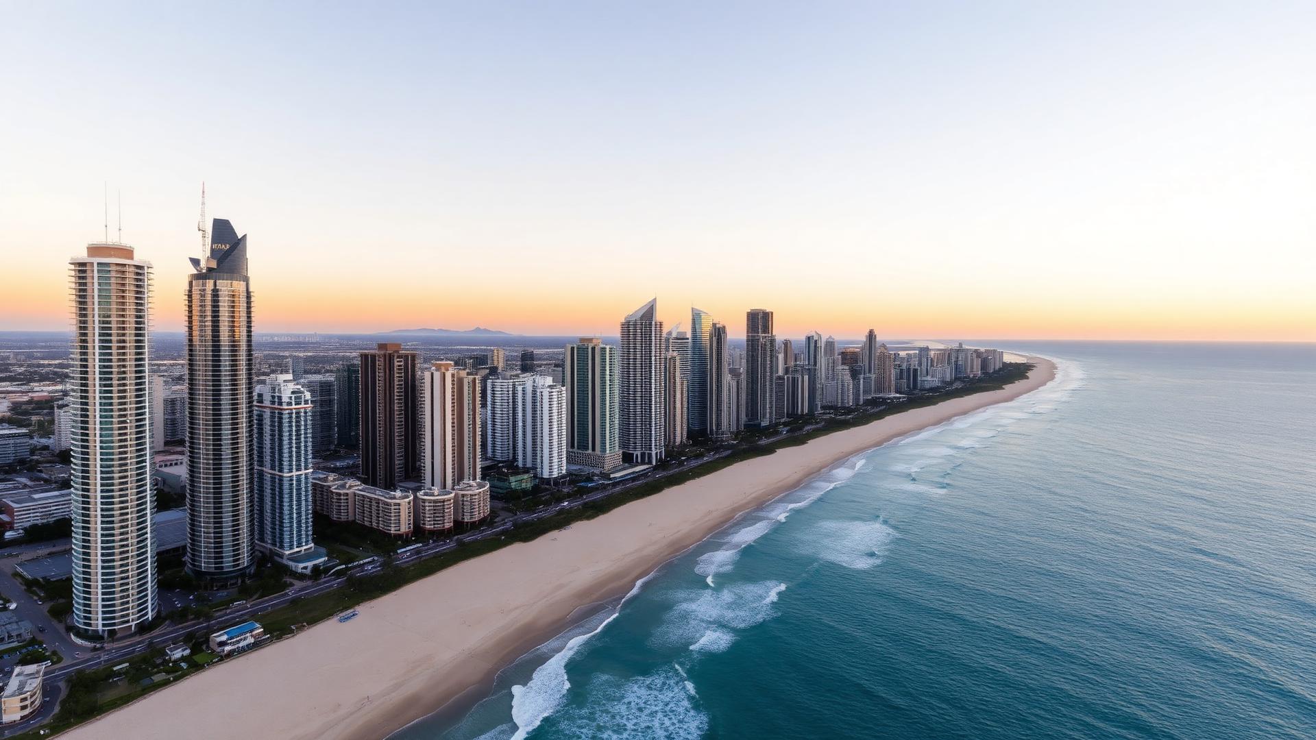 Gold Coast skyline — construction site camera hire