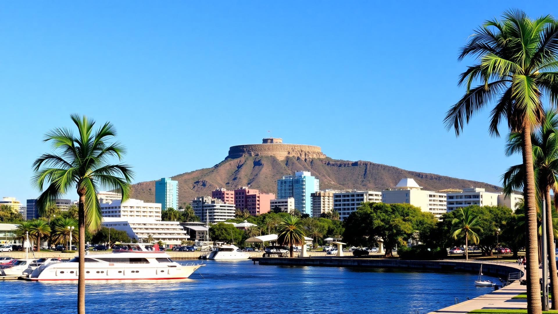 Townsville skyline — construction site camera hire